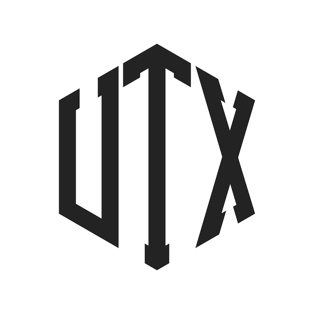 UTX-Logo-Design Anfangsbuchstaben UTX-Monogramm-Logo in sechseckiger Form