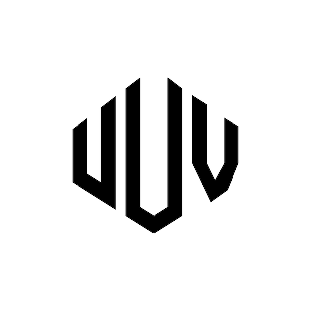 Vektor uuv buchstaben-logo-design mit polygon-form uuv polygon- und würfelform logo-design uuv hexagon-vektor-logos-schablone weiße und schwarze farben uuv monogramm geschäft und immobilien-logo