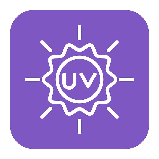 Vektor uv-vektor-icon-bild kann für die dermatologie verwendet werden