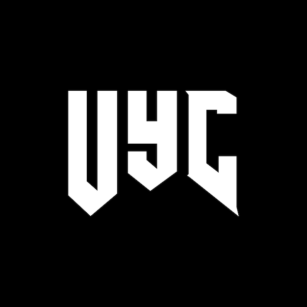 UYC-Letter-Logo-Design für ein Technologie-Unternehmen UYC -Logo-Design Schwarz-Weiß-Farbkombination UYC Logo UYC Vektor UYC Design UYC Icon UYC Alphabet UYC Typografie Logo-Design