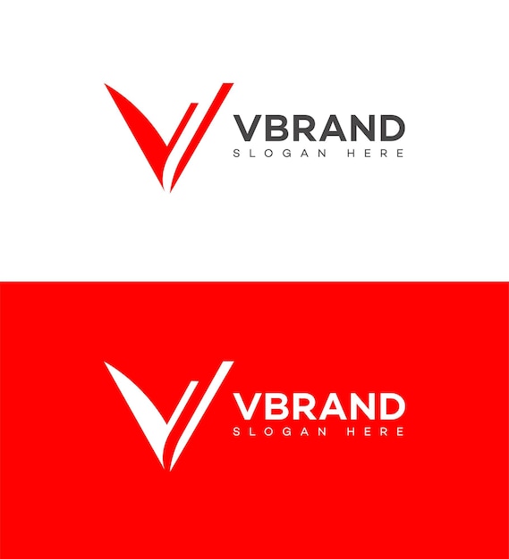V Buchstabe Logo Icon Marke Identitätszeichen Symbol Vorlage