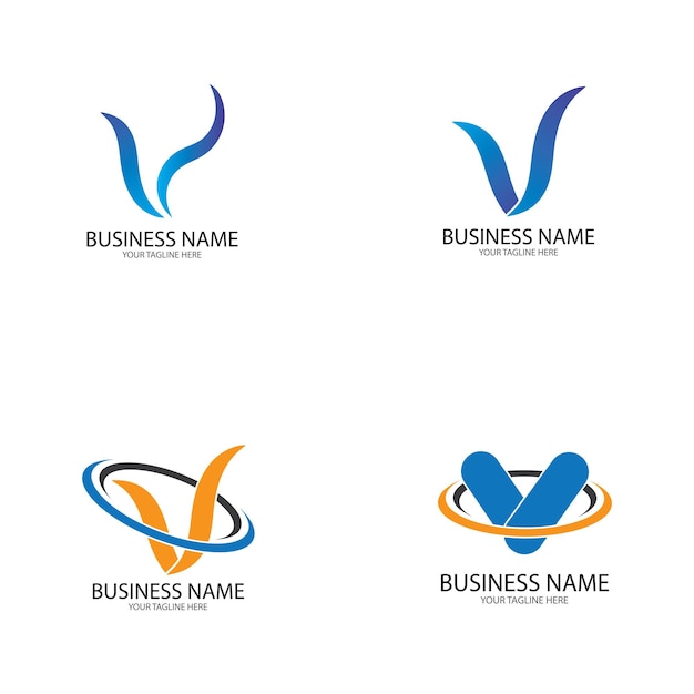 V letter logo business template vektor-symbol