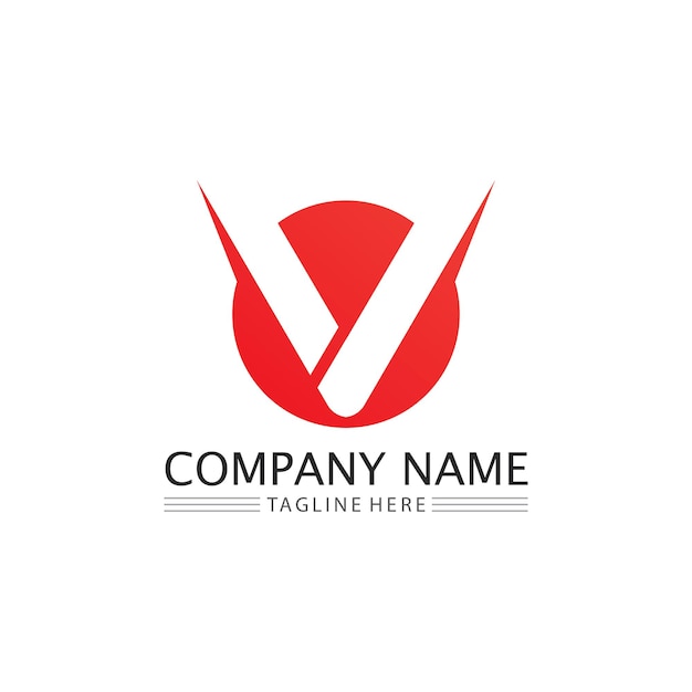 V Letter Logo Template-Vektor