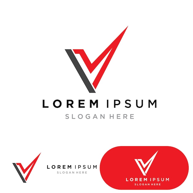 V Letter Logo und Symbolvektorvorlage