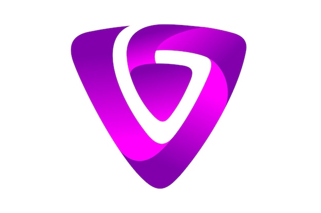 Vektor v-logo 3d