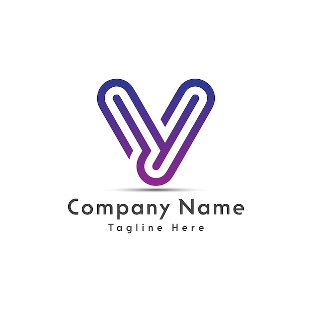 V- oder Y-Buchstaben-Logo-Design-Icon