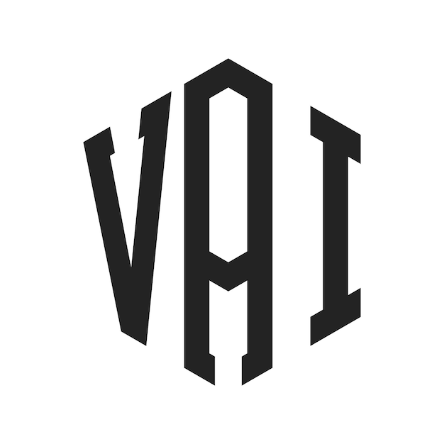 VAI-Logo-Design Anfangsbuchstaben VAI-Monogramm-Logo in sechseckiger Form