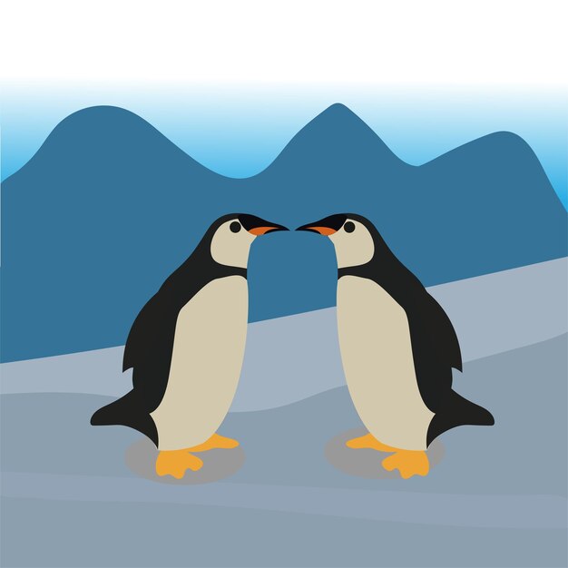 Valentines Pinguin Clipart