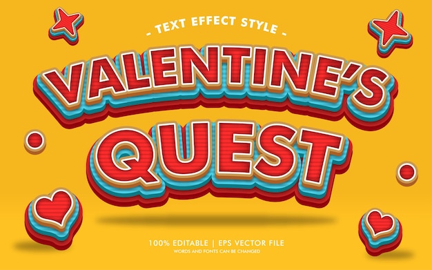 VALENTINES QUEST TEXT EFFEKTE STIL