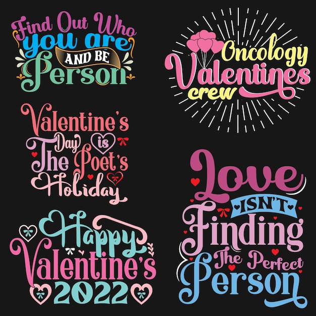 Valentinstag bezogene typografie handgezeichnete schriftgrafik für einzigartiges t-shirt-design