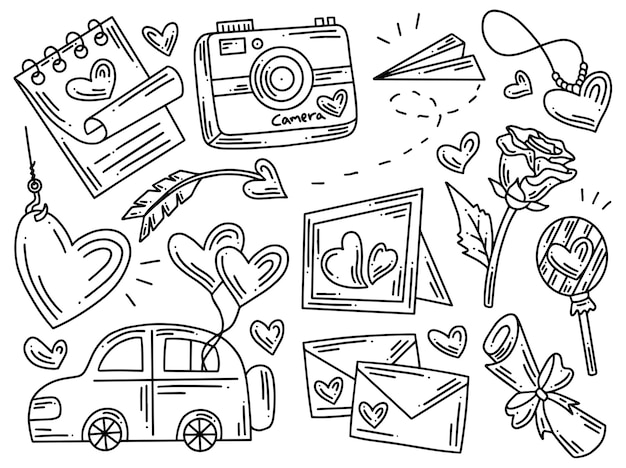 Valentinstag clipart doodle