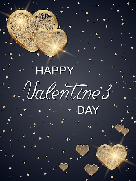 Valentinstag-Flyer-Vektor-Design-Vorlage