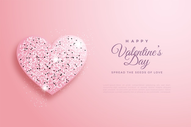 Valentinstag Hintergrund mit einfacher Glitzer Liebe.