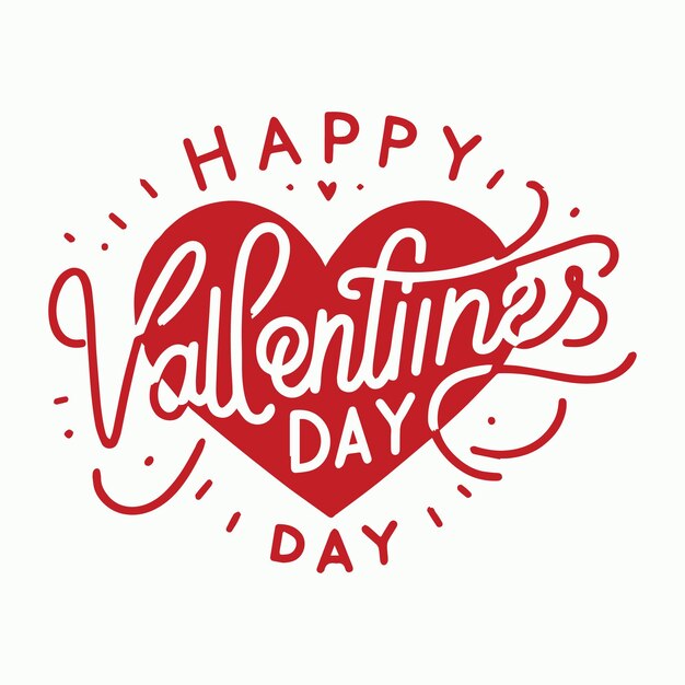 Valentinstag-hintergrund mit herzmuster und typografie von happy valentinstag-text