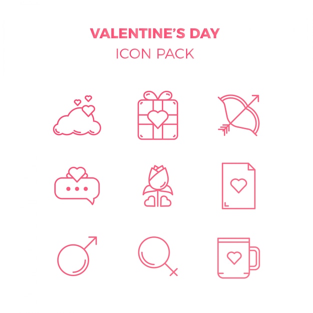 Valentinstag-icon-sammlung