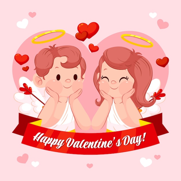 Vektor valentinstag illustration mit farbverlauf