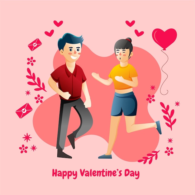 Valentinstag illustration