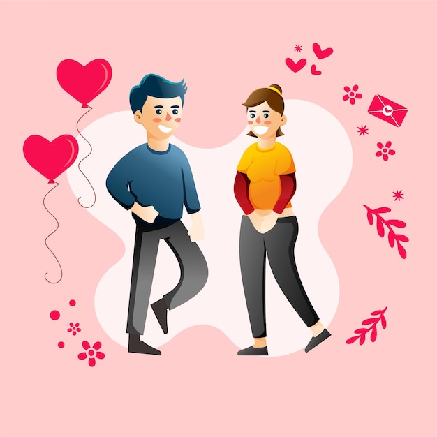 Valentinstag Illustration