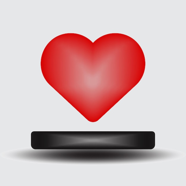 Valentinstag liebessymbol 3d-herzen rotation realistisches romantisches emoji