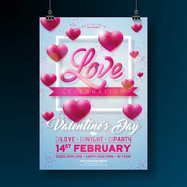 Valentinstag party flyer