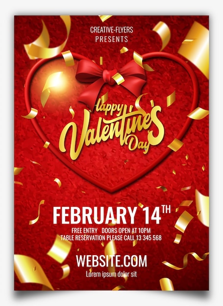 Valentinstag party poster