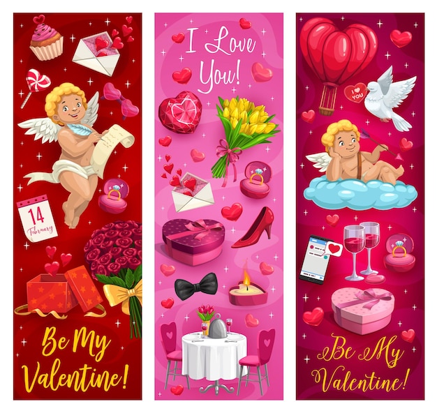 Valentinstag romantische liebesbanner