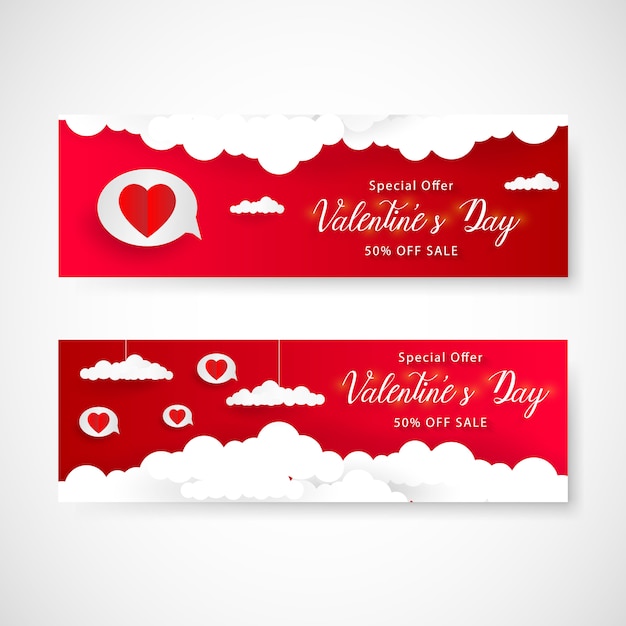 Vektor valentinstag sale banner