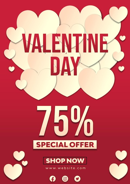 Vektor valentinstag sale promo