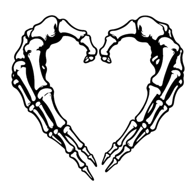 Valentinstag-Skelett-Bündel