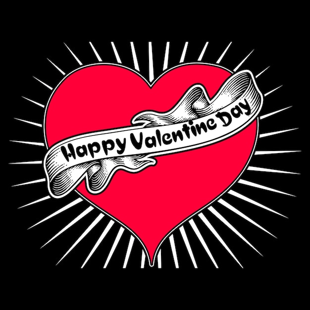 Vektor valentinstag-t-shirt-design