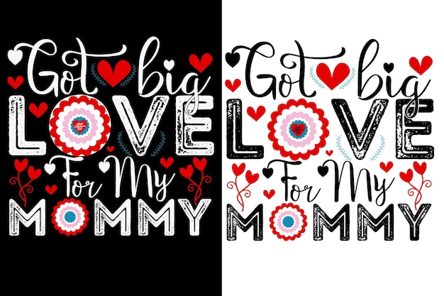 Valentinstag-T-Shirt oder Valentinstag-Typografie-T-Shirt-Design