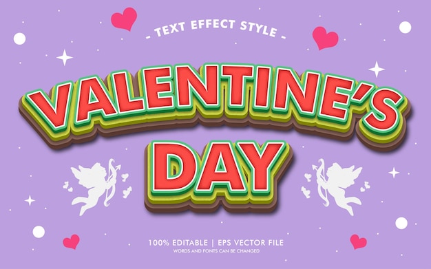 Valentinstag text effekte stil