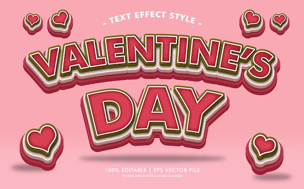 Valentinstag text effekte stil