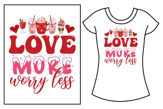 Vektor valentinstag typografie geschenk t-shirt design