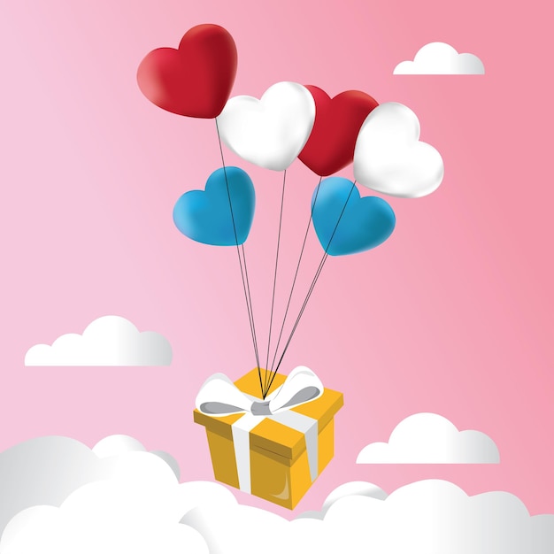 Valentinstag und Geschenkbox