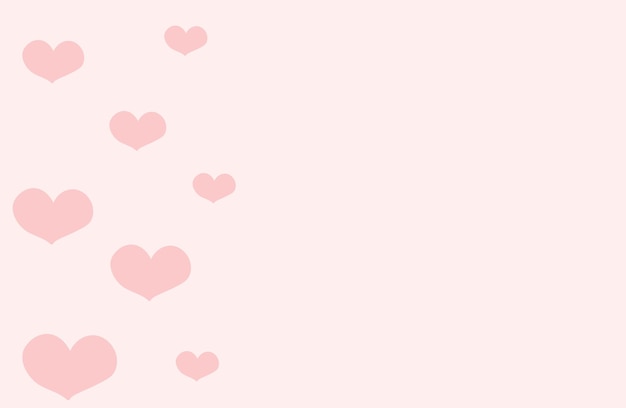 Valentinstag- und Muttertagskarten-Hintergrundbanner Verlobungstapete mit rosa Herzen