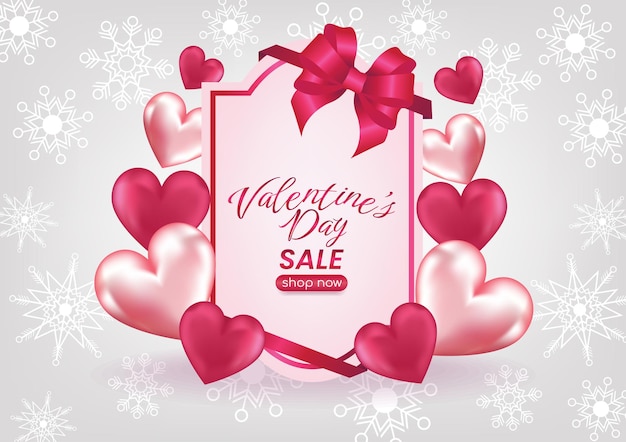 Valentinstag-Verkauf-Display-Website-Banner-Hintergrund