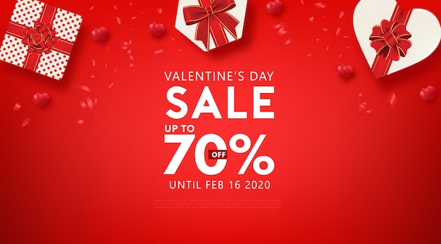Valentinstag-Verkaufs-Fahne