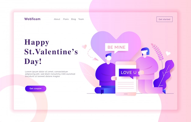 Valentinstag-web-banner-illustration