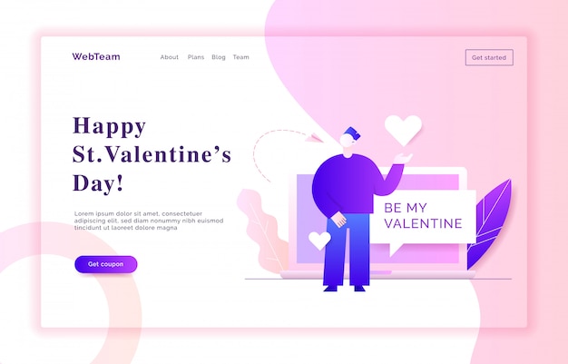 Valentinstag-web-banner-illustration