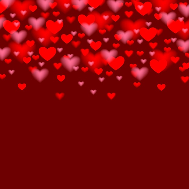 Valentinstaghintergrund mit rotem herzen für ihr feiertagsdesign-grußkartenplakat