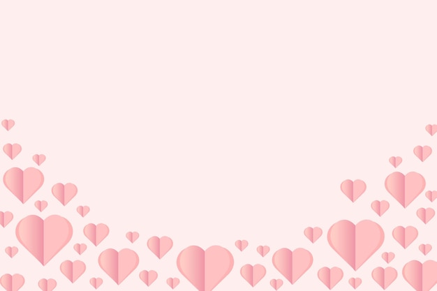 Valentinstagskarte rosa Hintergrund Herz Liebesvektor Illustration