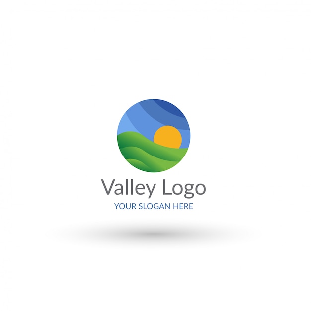 Vektor valley-logo-vorlage