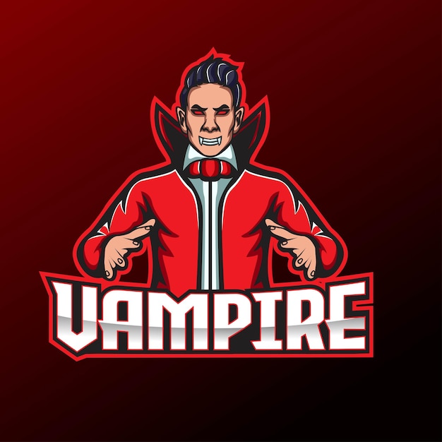 Vampir-esport-logo-maskottchen-design