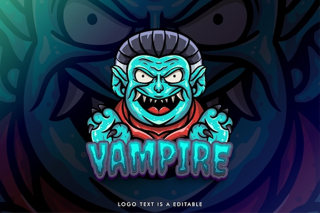 Vampir maskottchen logo