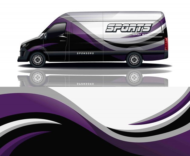 Vektor van aufkleber wrap design