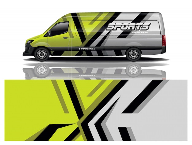 Van auto aufkleber wrap design vektor