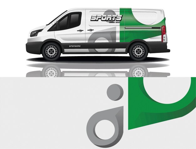 Vektor van auto aufkleber wrap design