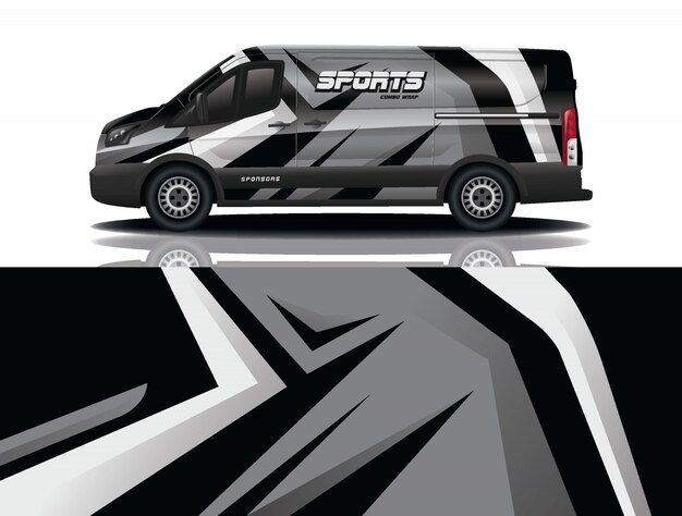 Van Auto Aufkleber Wrap Illustration