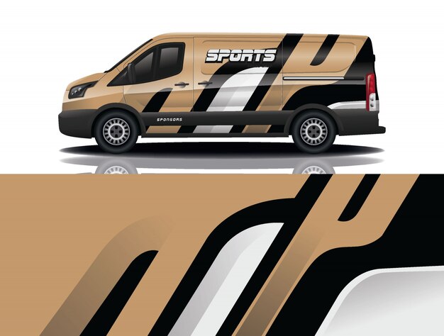 Van auto aufkleber wrap illustration